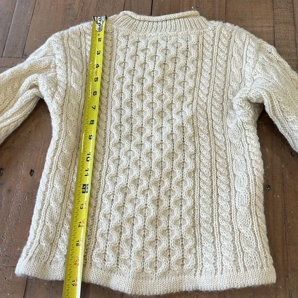 Blarney Woollen mills Irish wool cable knit sweater animal embroidered 5-6 years - Picture 4 of 5